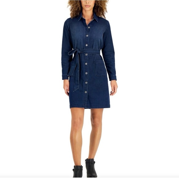 Denim Dress  for Fall Style and Co size XXL worn once. - Picture 2 of 11